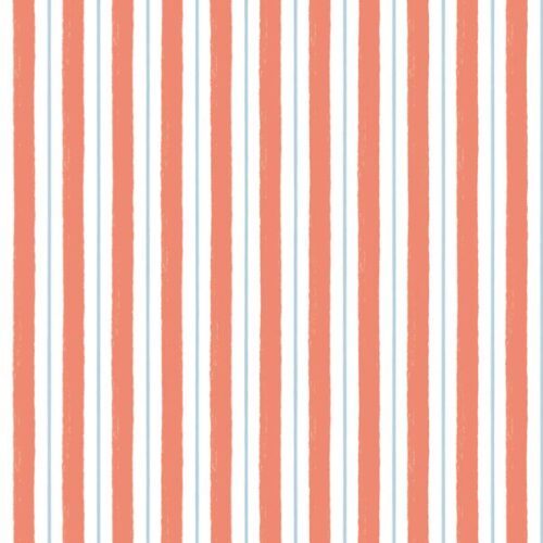 L4.C Seas the Day Stripe Coral Red, Seas the Day by Lewis & Irene
