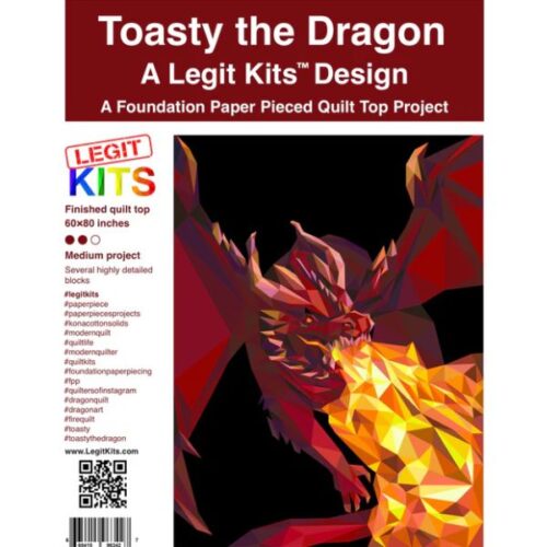 Toasty the Dragon Foundation Paper-Piecing Pattern