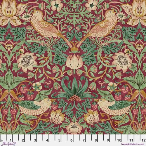 PWWM001.DAWNROSE Strawberry Thief, Lodden by Morris & Co.