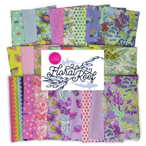 Sea Stars Quilt Kit, Floral Reef by Tula Pink