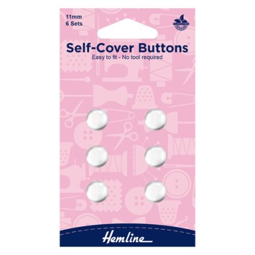 H473.11 Self-Cover Buttons: Metal Top: 11mm