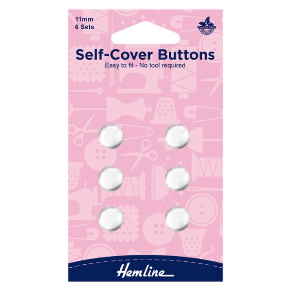 H473.11 Self-Cover Buttons: Metal Top: 11mm