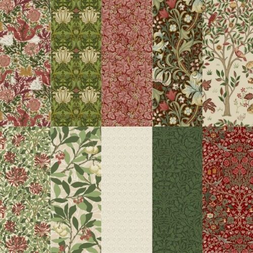 Suffolk Holiday Collection Fat Quarter Pack by Morris & Co. (10 pieces) (Cut in House)