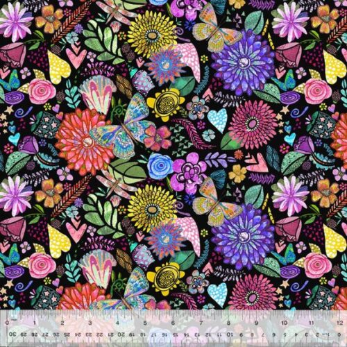 54842D-5103 Collage Black, Shine On by Jennifer Lambein