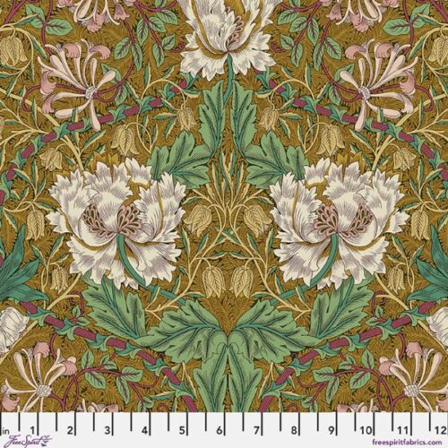 PWWM150.GOLD Honey Suckle & Tulip, Lodden by Morris & Co.