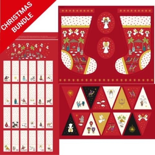Away in a Manger Christmas Panel Bundle: 3pcs (Save 10%)