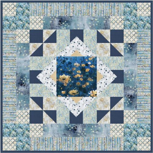 Harmony Up-Close Quilt Kit, Behind Blue Eyes by Funny Girl