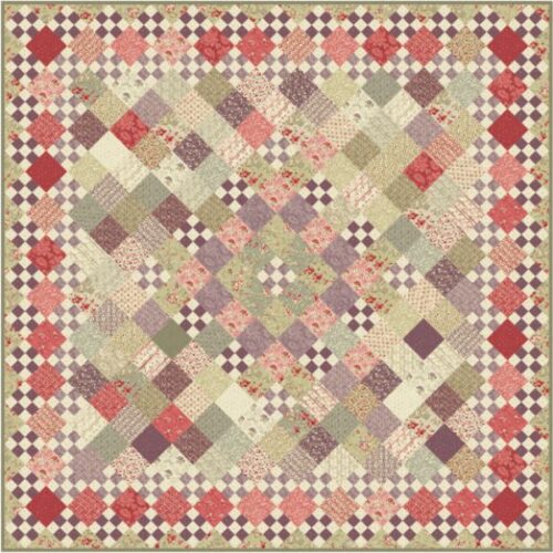 Hopscotch Quilt Kit, Forest Glen by Renee Nanneman