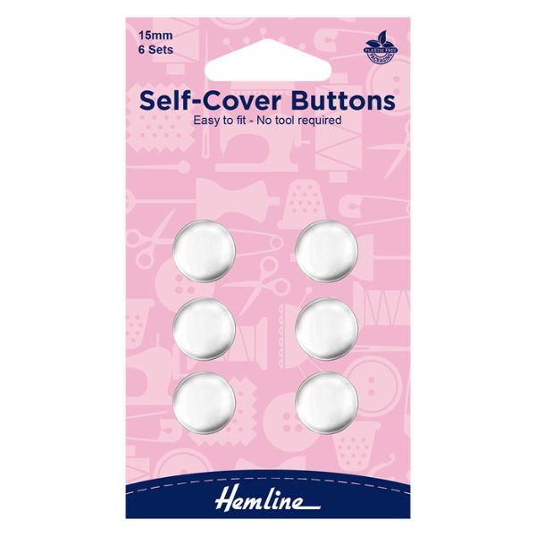 H473.15 Self-Cover Buttons Metal Top 15mm
