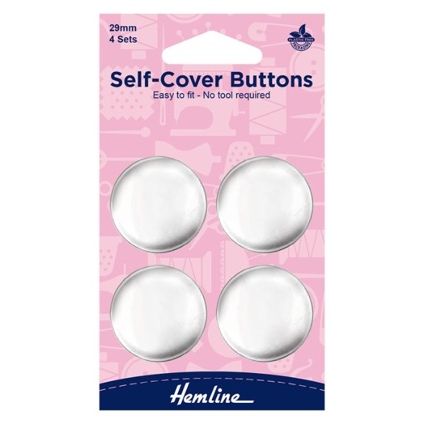 H473.29 Self-Cover Buttons Metal Top 29mm