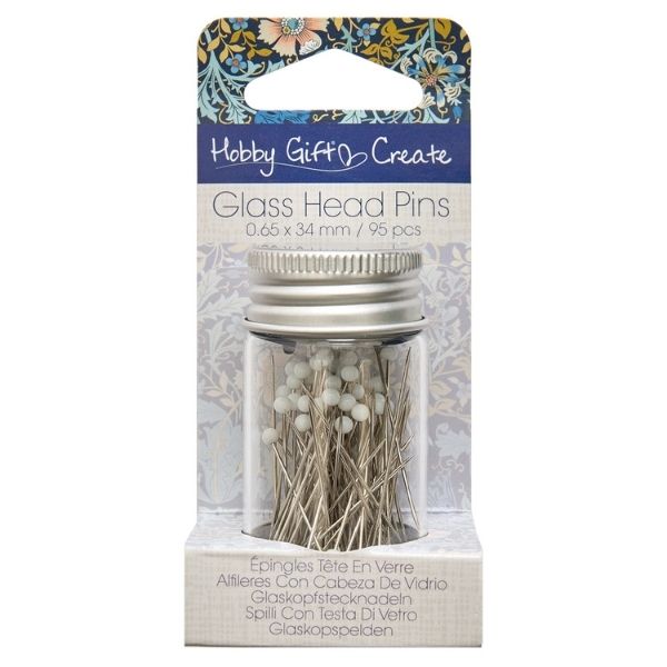 HGC679.01 Glass Head Pins (0.65mm x 34mm) - 95 Pins