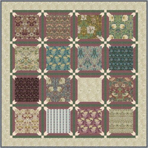 Lodden Blooms Quilt Kit, Lodden by Morris & Co.