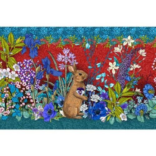 Beatrix Red: Odile Bailloeul Designer Velvet Borders (approx. 19cm wide)