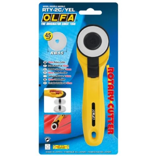 Olfa RTY-2CYEL 45mm Quick-Change Rotary Cutter – Yellow
