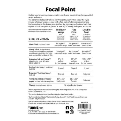 PBA318 Focal Point Bag Pattern ByAnnie