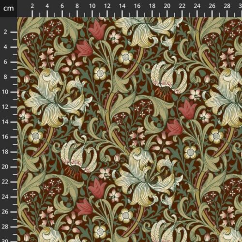 PWWM028.RUBY Golden Lily, Suffolk Holiday Collection by Morris & Co.