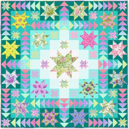 Sea Stars Quilt Kit, Floral Reef by Tula Pink