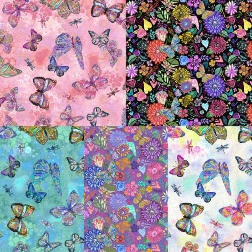 Shine On Fat Quarter Pack (5 pieces) by Jennifer Lambein (Cut in House)