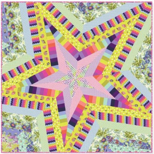Star Storm Quilt Kit, Floral Reef by Tula Pink