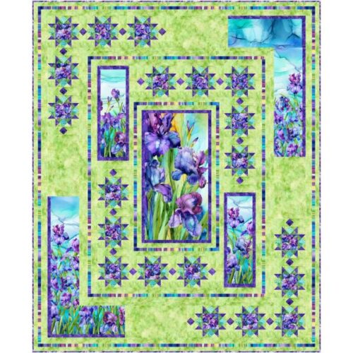 Stella Flora Queen Quilt Kit, Infatuation by Deborah Edwards