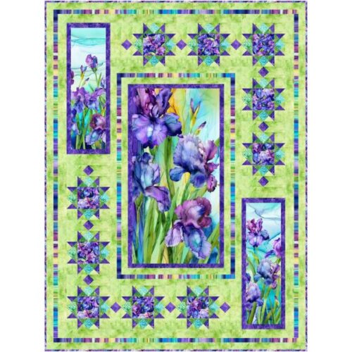 Stella Flora Throw Quilt Kit, Infatuation by Deborah Edwards