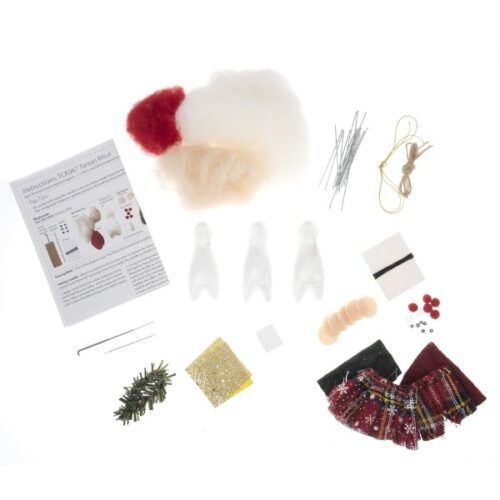 TCK067 Needle Felting Kit Mice Tartan Trio