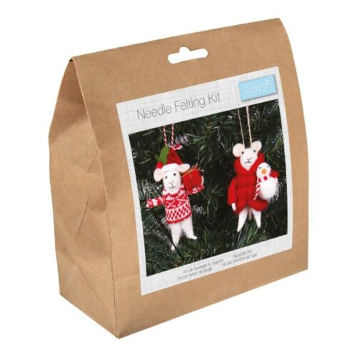 TCK070 Needle Felting Kit Mice Friends Duo