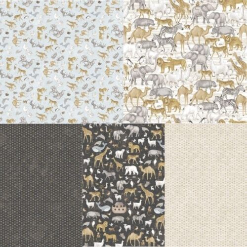 Two by Two Fat Quarter Pack (5 pieces) by Deborah Edwards (Cut in House)