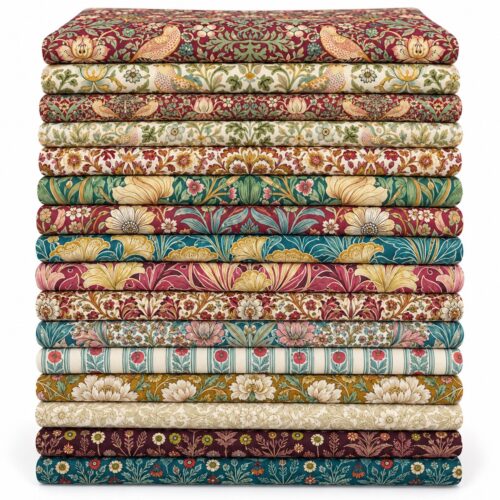 William Morris Lodden Fabric Stack 16 Pieces