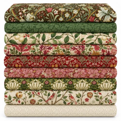 William Morris Suffolk Holiday Fabric Stack