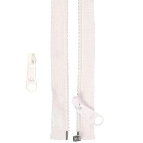 ZIP50-100 White 50in Separating Zipper and Extra Slide, ByAnnie