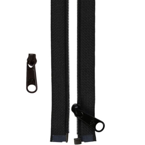 ZIP50-105 Black 50in Separating Zipper and Extra Slide, ByAnnie