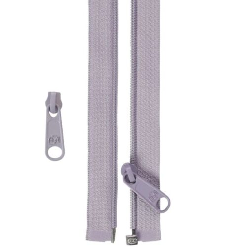 ZIP50-110 Pewter 50in Separating Zipper and Extra Slide, ByAnnie