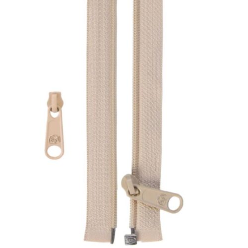 ZIP50-130 Natural 50in Separating Zipper and Extra Slide, ByAnnie