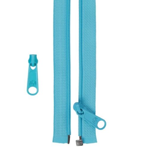 ZIP50-214 Parrot Blue 50in Separating Zipper and Extra Slide, ByAnnie