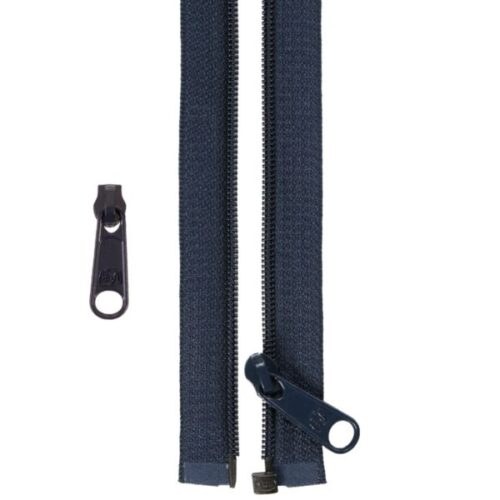 ZIP50-235 Navy 50in Separating Zipper and Extra Slide, ByAnnie