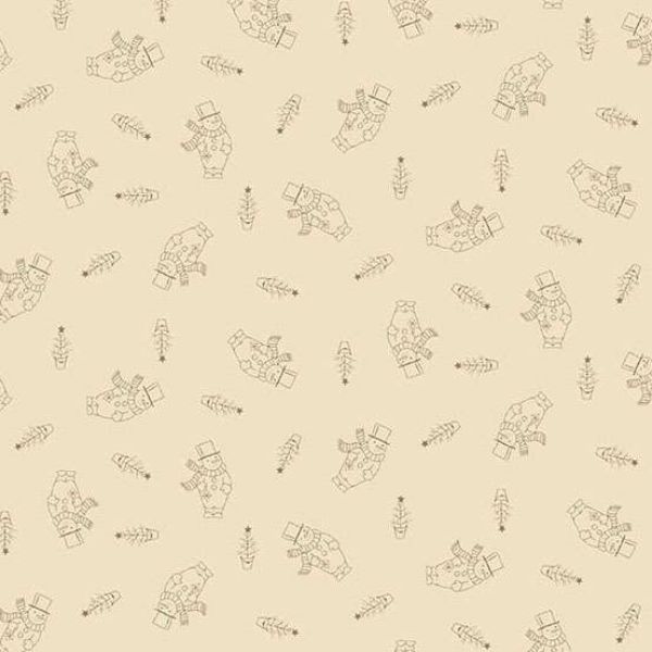 10316-N Snowman Cream, Snow Flurry by Edyta Sitar