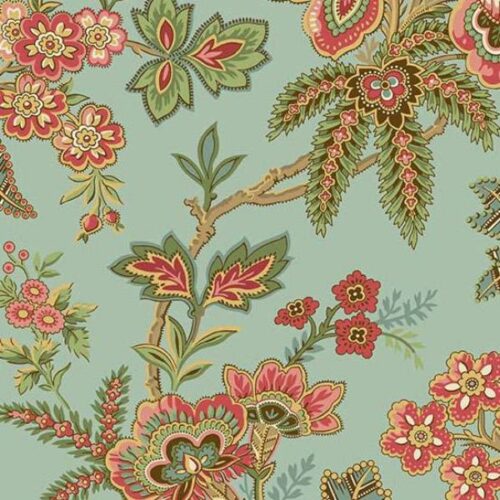 10343-B Ornamental Garden Vintage Blue, Jingle Bell by Edyta Sitar