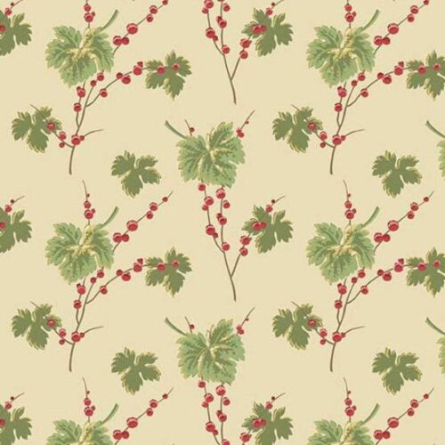 10345-L Leaves and Berries Buttercream, Jingle Bell by Edyta Sitar