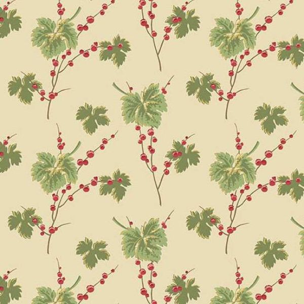 10345-L Leaves and Berries Buttercream, Jingle Bell by Edyta Sitar