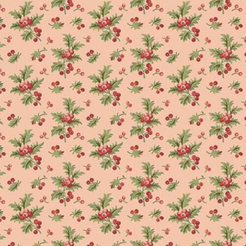 10351-E Holly Branch Strawberry Creme, Jingle Bell by Edyta Sitar