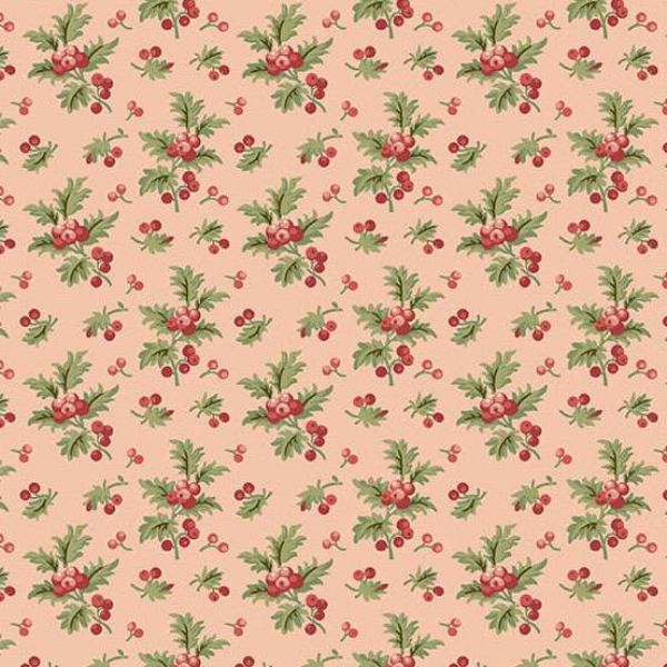 10351-E Holly Branch Strawberry Creme, Jingle Bell by Edyta Sitar