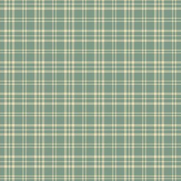 10356-B Pajama Plaid Vintage Blue, Jingle Bell by Edyta Sitar