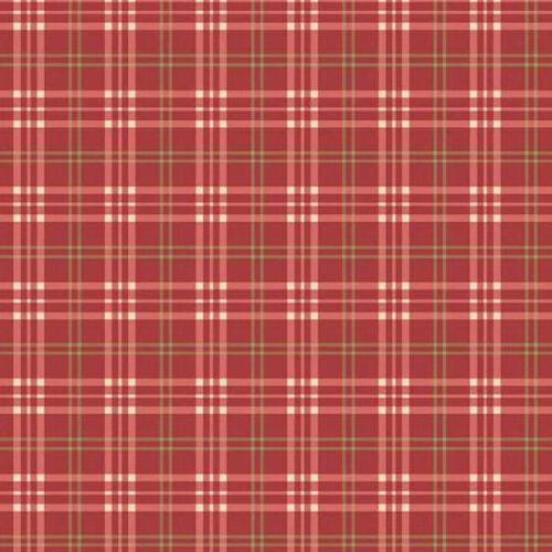 10356-R Pajama Plaid Cranberry, Jingle Bell by Edyta Sitar