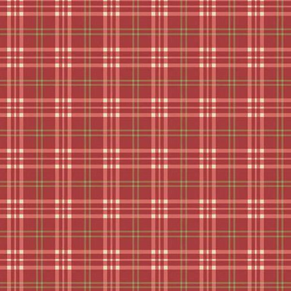 10356-R Pajama Plaid Cranberry, Jingle Bell by Edyta Sitar
