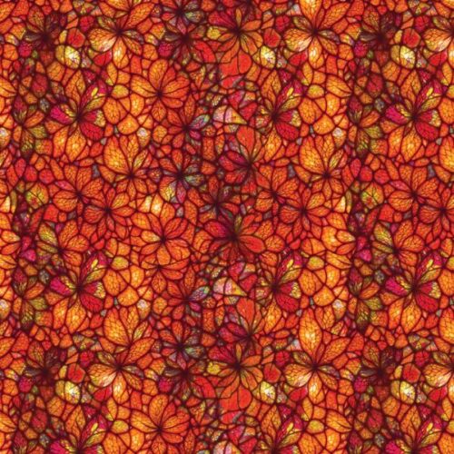 16240202-03 Stained Glass Petals Orange, Sonny in the Sunflowers by Camelot Fabrics