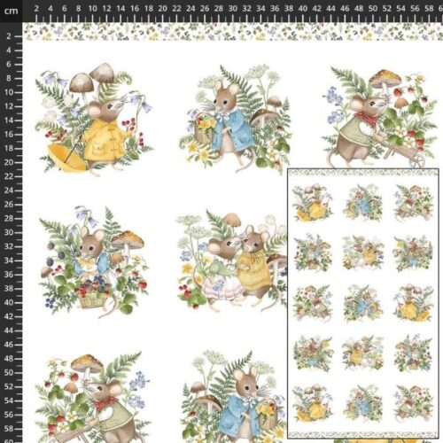 DP29005-10 Panel, Country Mouse by Deborah Edwards