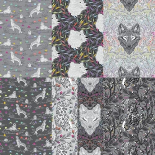 Graywork Fat Quarter Pack (7 pcs), Graywork by Tula Pink