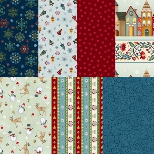 Nordic Holiday Village Fat Quarter Pack (7 pieces) by Mary Jane Carey (Cut in House)