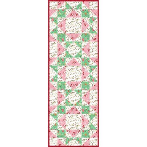 Meadow Star Table Runner Quilt Kit, North Pole Social Club Collection by Camelot Fabrics (Cut in House)